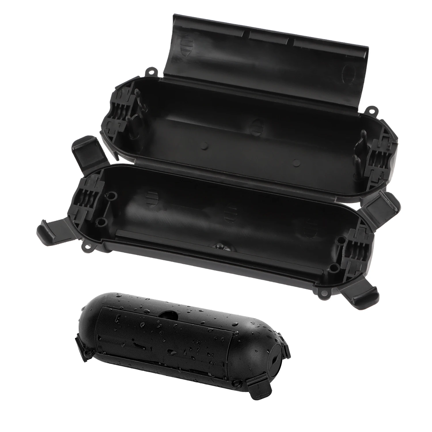 2 Stück elektrische Outdoor-Boxen, wasserdichte Abdeckungen für Steckdosenleisten/Außenstecker, wetterfeste Verbindungskasten, Verlängerungskabelabdeckung Image