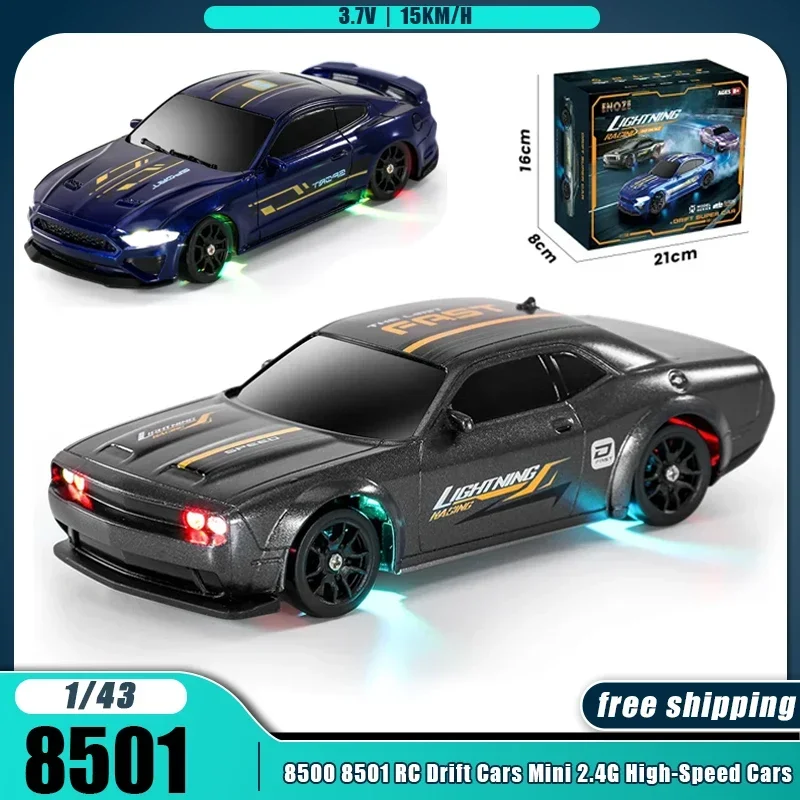 【2.4G 1/43】 Mini dérive de voiture RC 8501/8500-modèle de course télécommandé à grande vitesse | Système de dérive professionnel | Jouet cadeau pour enfants