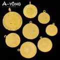 10 Pezzi Collana Etnica Vintage Pendenti 21k Placcato Oro Crù Musulmano Parti di Gioielli All'ingrosso Islamico Ramadan Party Jewelrys
