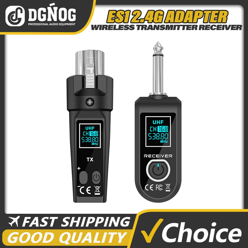 Sistema di trasmettitore ricevitore per microfono wireless 2.4G Sistema adattatore XLR per sistema PA mixer audio per chitarra con microfono dinamico