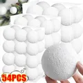 54/6 pezzi palline di Natale in schiuma albero di Natale ciondolo appeso palla di neve bianca matrimonio festa di capodanno decorazioni per la casa palla ornamento