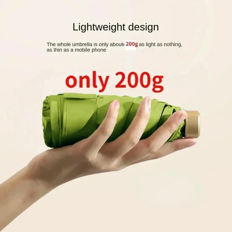 1 Stück 55 Off Mini Sonnenschirm Tasche Regen Vinyl Klapp UV UV-Schutz Sonnenschutz Tasche Sonnenschirm Kapsel Image