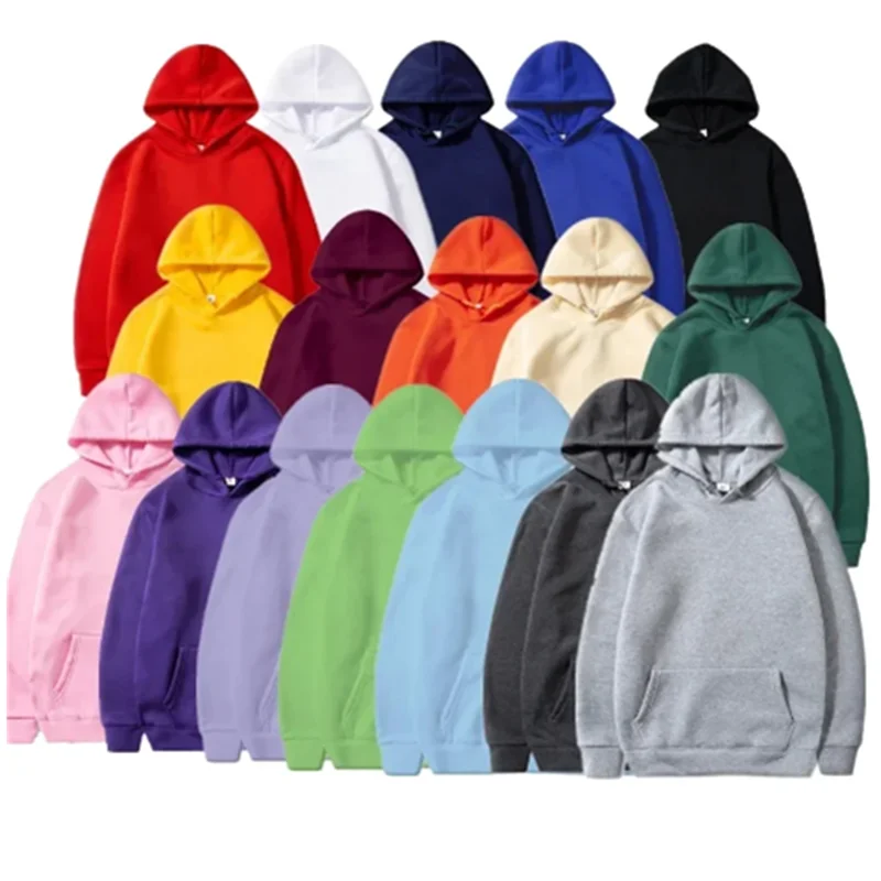 2025 Felpa con cappuccio da uomo di moda Nuovo autunno/inverno Casual in cotone spesso da uomo Top tinta unita Felpa con cappuccio Abbigliamento sportivo per uomo e donna
