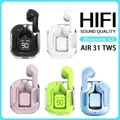 Display digitale a LED Auricolari sportivi TWS Bluetooth wireless Stereo Design trasparente Qualità audio Hi-Fi per tutti gli smartphone