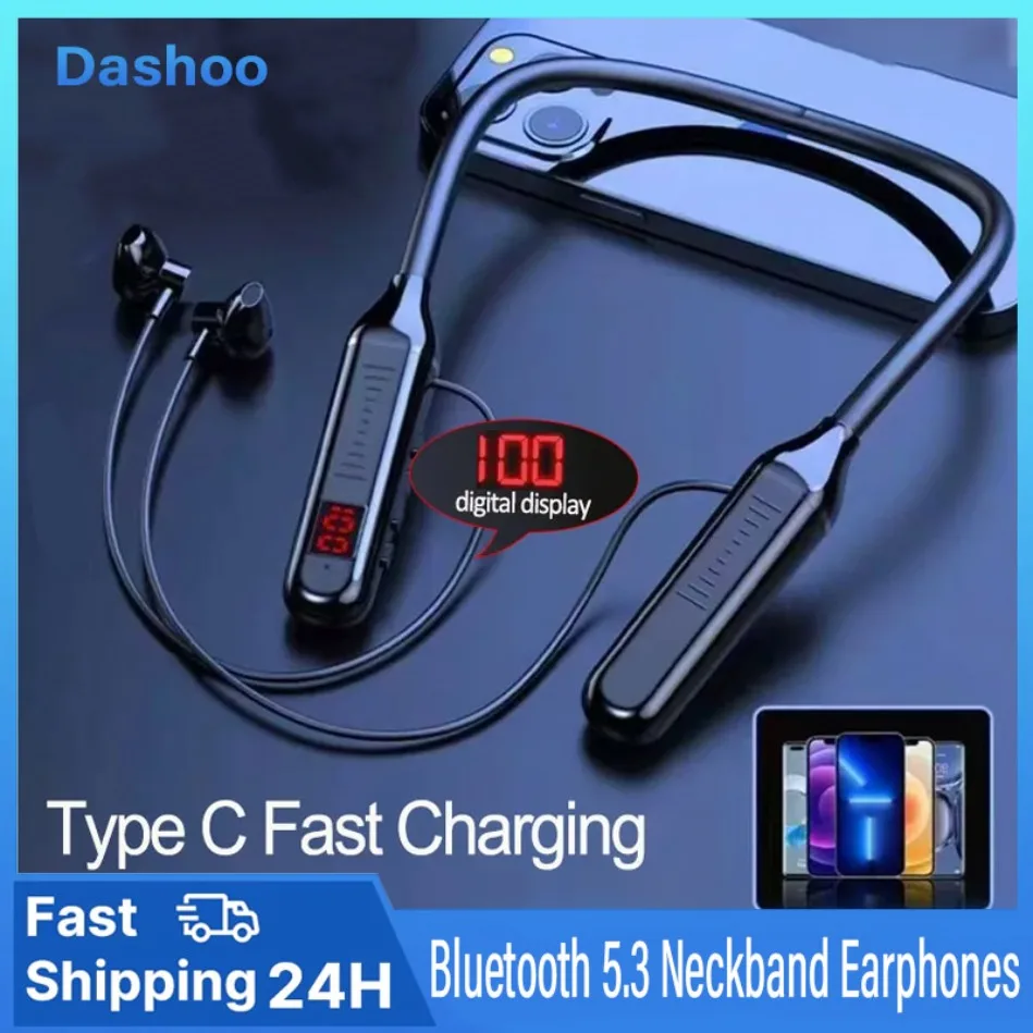 Neues Produkt 2025, kabellose Bluetooth-Kopfhörer mit Nackenbügel, hohe Klangqualität, Stereo-Batterieanzeige, HD-Sprachanruf, Sportkopfhörer Image