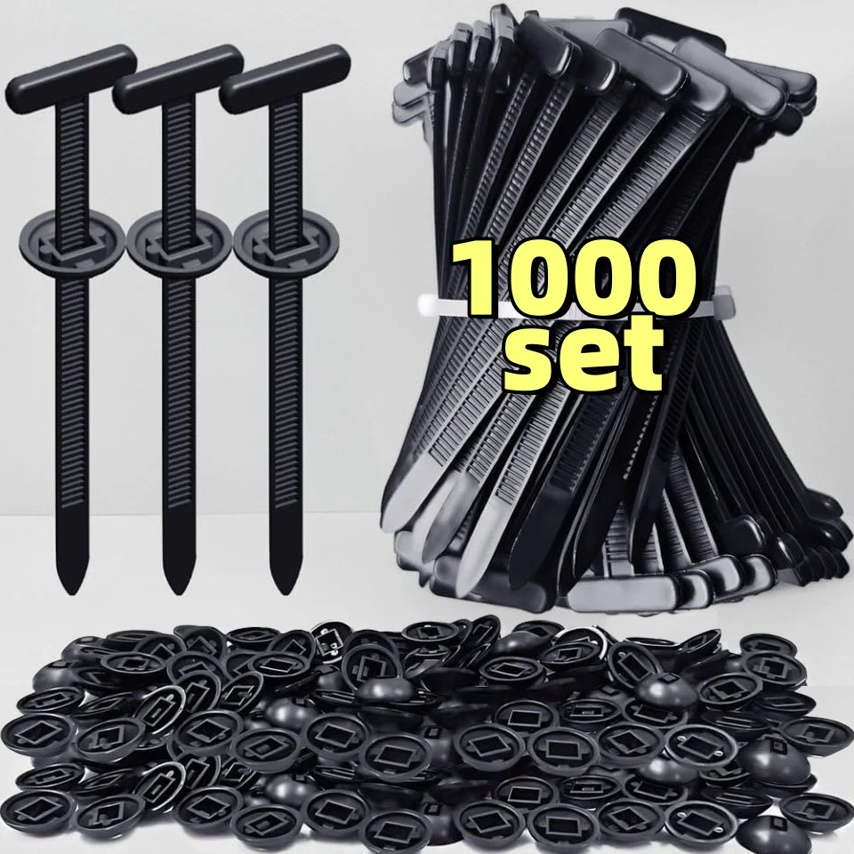 Universal-Kabelbinder-Schnalle aus Nylon, robust, selbstsichernd, Kabelbinderhalter mit Stiftverschlüssen, Karosserie, UV-beständige Reißverschlüsse Image