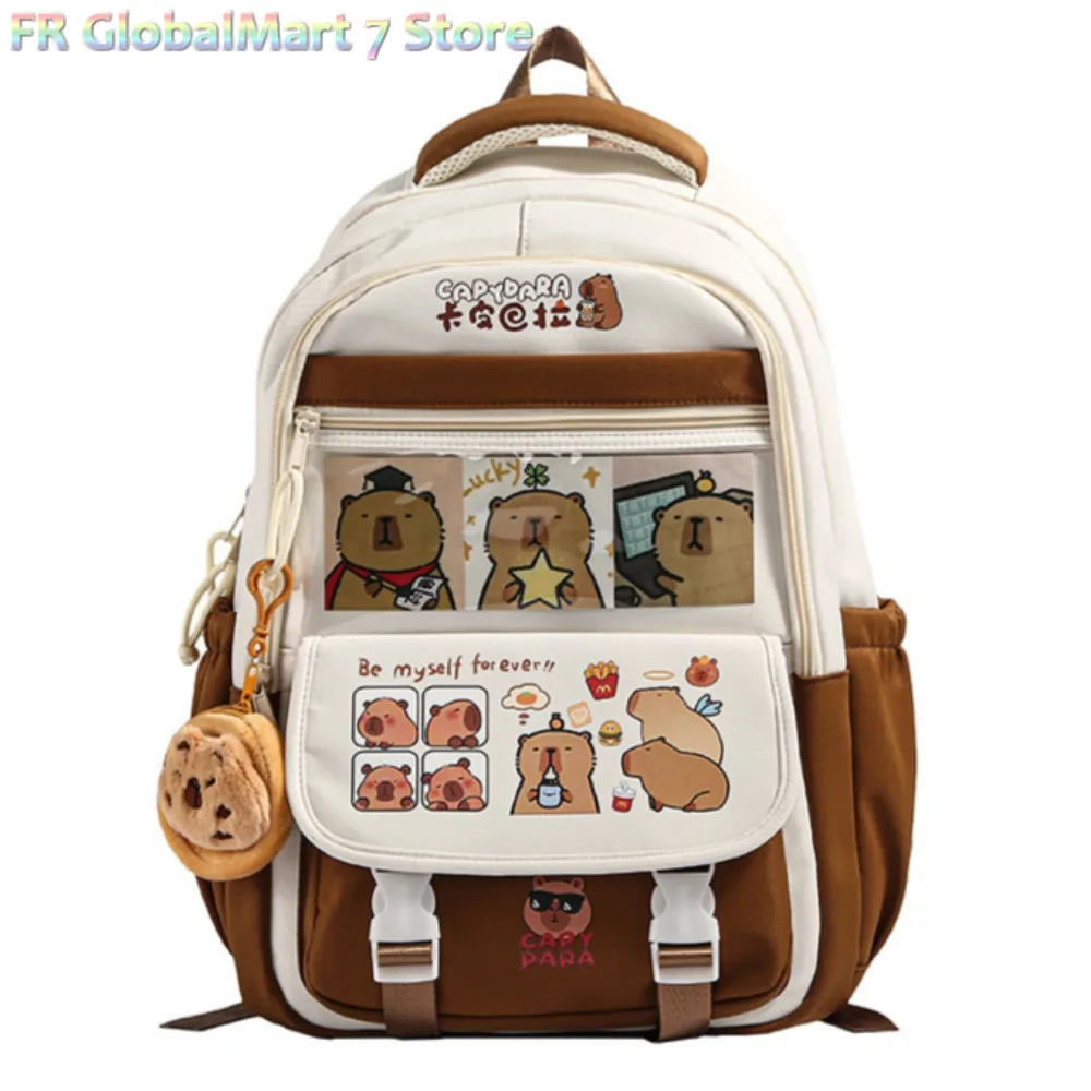 Capibara sac à dos 2025 nouveau modèle mignon sac d'école mode dessin animé impression Campus sac à dos adolescent retour à l'école sac à dos