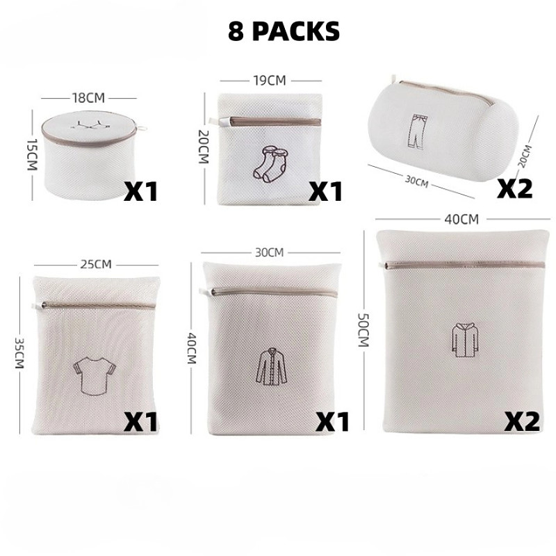 TAILI Mesh Laundry Bags, Washing Machine Bags, Reusable Travel Laundry Pouch With Zipper, Delicate Washing Machine Net Pouches For Travel, Shoes, Bra, Pants, Coat, Sock, Sneaker, Underwear