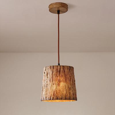 Wabi-Sabi Tree Barrel Pendant Light - Vintage Industrial Style Hanging Lamp for Home, Hotel, and Cafe Decor