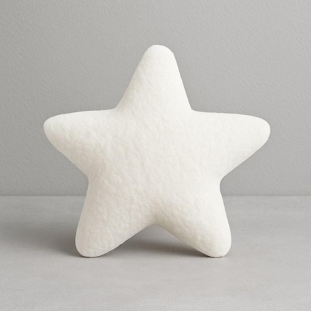 Cuscino Sherpa Star in morbido peluche, cuscino a forma di cuore neutro, decorazione a forma di stella neutra, cuscino a forma di stella Sherpa di HOM