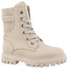 Winterboots TOM TAILOR, Kinder, Gr. 34, beige, Lederimitat, Elastischer Einsatz, unifarben, modisch, Schuhe, Schnürstiefelette, Winterstiefelette mit TEX-Membran, bequeme Form