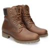 Winterstiefelette PANAMA JACK "Panama", Damen, Gr. 42, braun (dunkelbraun), Nappaleder, klassisch, Schuhe, Winterboots, Schnürboots, mit GORE-TEX, seitliche Logoprägung