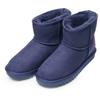 Schlupfboots ARA "Alaska", Damen, Gr. 36, ozean, Veloursleder, Lammfell, unifarben, sportlich, Schuhe, Winterboots zum Schlupfen in bequemer Weite G (=weit), Topseller