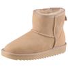 Schlupfboots ARA "Alaska", Damen, Gr. 36, beige (sand), Veloursleder, Lammfell, unifarben, sportlich, Schuhe, Winterboots zum Schlupfen in bequemer Weite G (=weit), Topseller