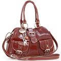 Catwalk Collection Handbags - Women's Leather Cross Body Bag With Top Handle - Medium Shoulder Bag - Detachable Adjustable Strap - FAITH - Tan