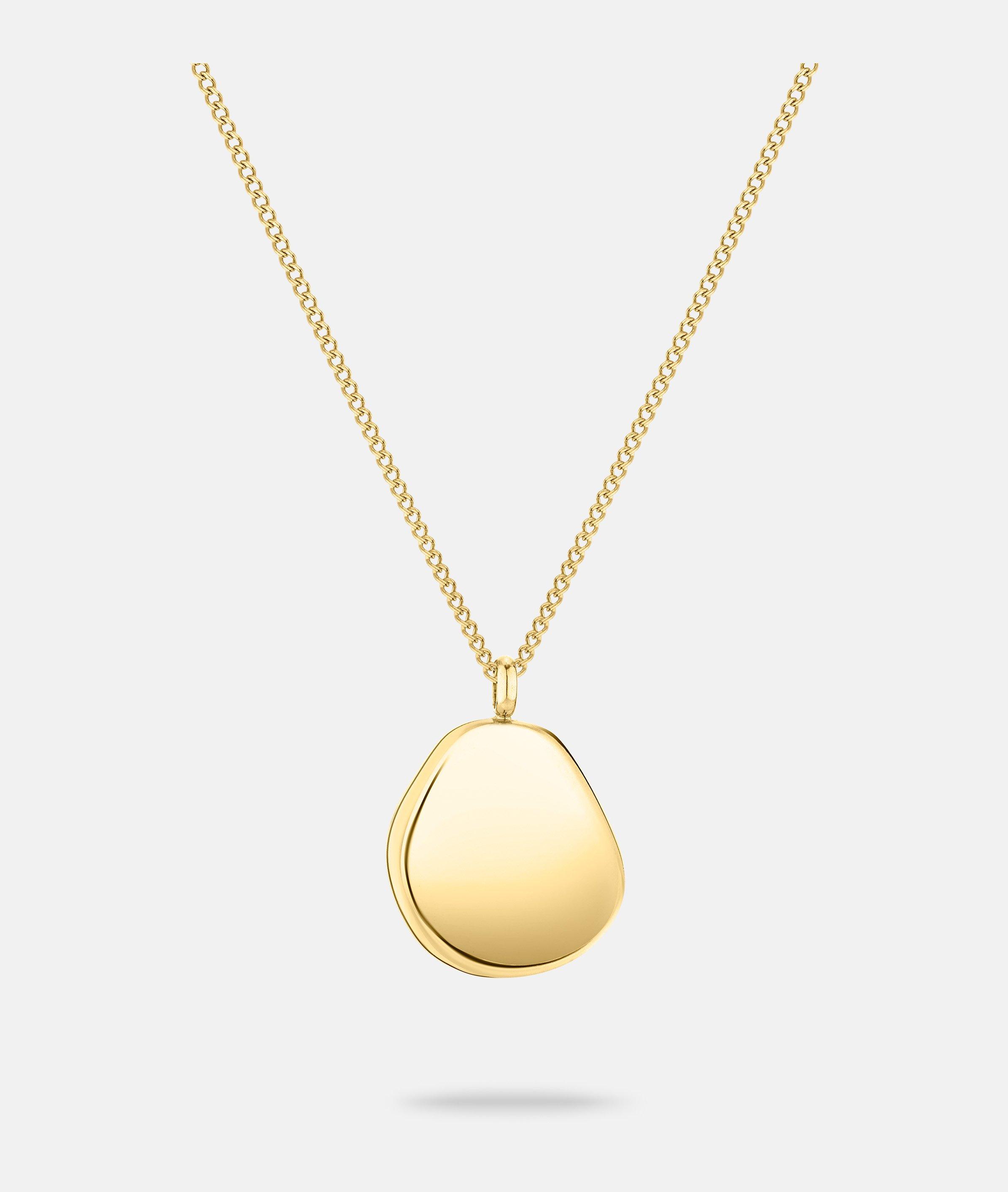 Kette mit Anhänger LIEBESKIND BERLIN "Schmuck Geschenk Edelstahl Halskette The Organic", gold (gelbgoldfarben), Halsketten, Damen, Edelstahl, L: 50 B: 2mm, B:2mm