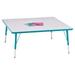 Jonti-Craft 6418Jce003 Kydz Activity Table - Square - 48 Inch X 48 Inch 15 Inch - 24 Inch Ht - Gray/