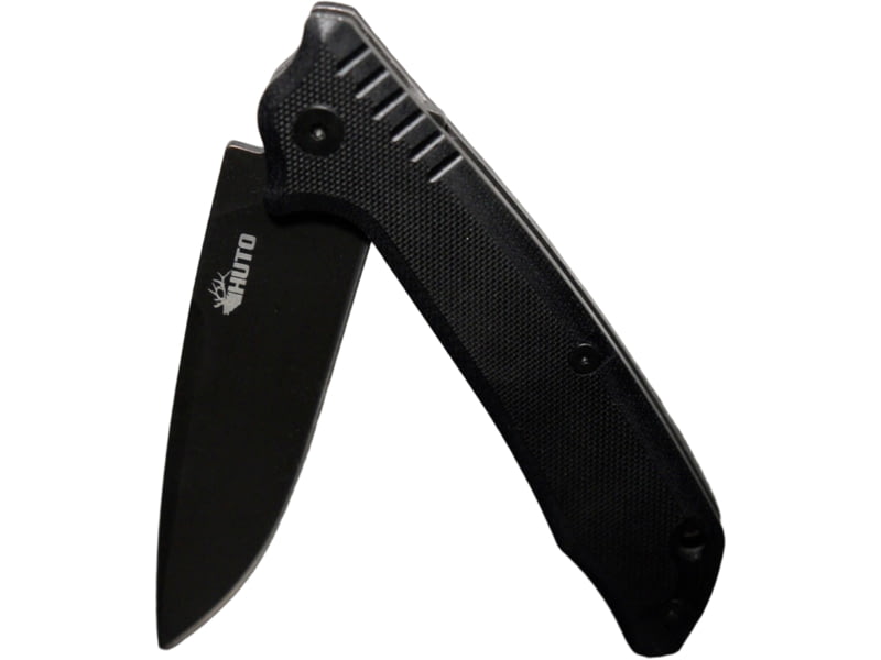 Huto Lifestyle Hunt Harder Folding Hard Blade Knife Black HTHD-KNV-BLK