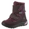 Winterstiefel RICOSTA "Garei WMS: normal", Kinder, Gr. 27, lila (brombeer), Textil, Lederimitat, Nylon, animal-print, Glitzer, casual, Schuhe, Snowboots mit Sympatex, Größenschablone zum Download