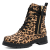 Schnürboots MARCO TOZZI BY GMK, Damen, Gr. 36, braun (leoprint), Textil, animal-print, modisch, Schuhe, Blockabsatz, Schnürstiefelette im Animal Look