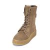 Stiefelette MARC O'POLO "mit praktischem Innenzipper", Damen, Gr. 40, grau (schwarz taupe), Obermaterial: 100% Leder (Rind), unifarben, Schuhe