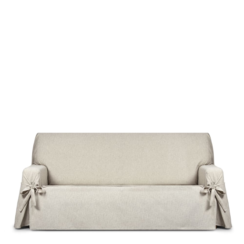 Copridivano idrorepellente due posti con lacci ecru 120-170 cm