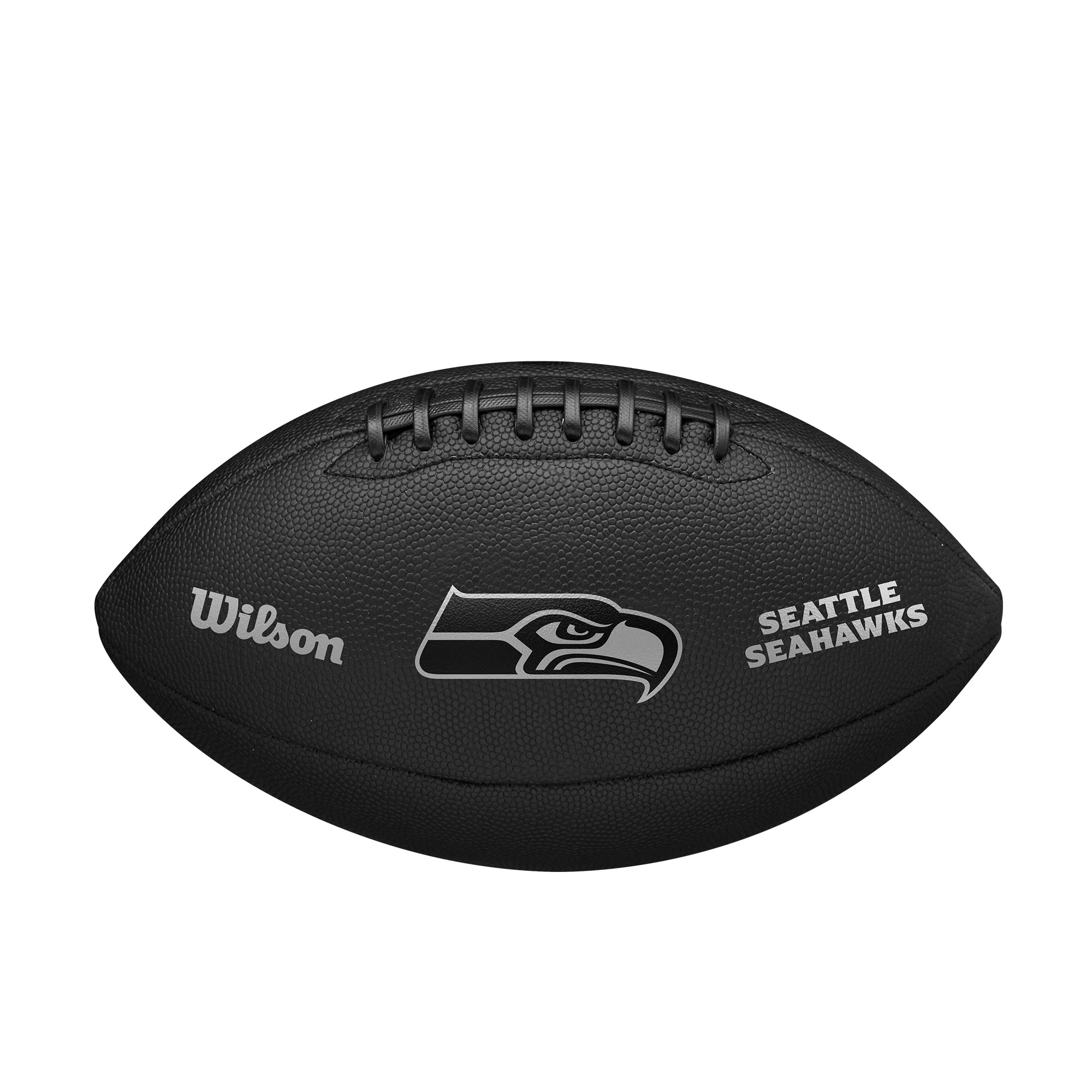 Seattle Seahawks Wilson Schwarz-Metallic-Ball für den Garten Image