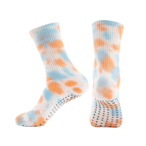 Damen-Yogasocken, professionelle rutschfeste Pilates- und Tanz-Fitnesssocken, Sommer-Netzsocken mit kurzem Knöchelgriff, nahtlose Bodensocken für das Training Image