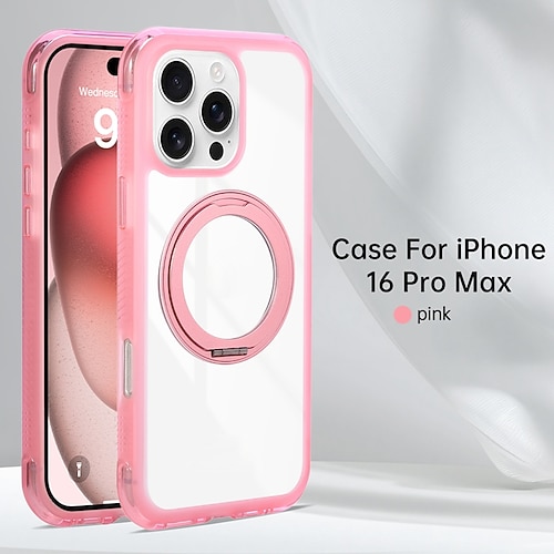 Handy Hülle Handyhüllen Für iPhone 17 Pro Max 17 Air 16 15 14 Pro Max Plus 13 Pro Max Rückseite Unterstützt kabelloses Laden Ständer Stoßfest Retro TPU Acryl Image