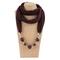 Mehrfarbige warme Schalkette für Damen – leichter Infinity-Schal mit Perlenanhänger, elegantes und modisches Accessoire für Partys und Freizeitkleidung