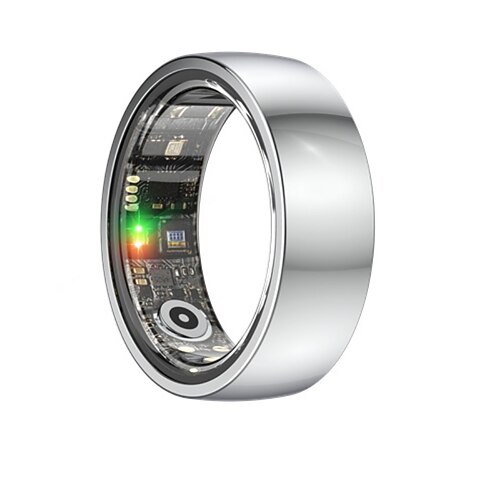 Verbessertes Smart Ring Unisex-Gesundheitsarmband – wasserdichter IP68-Fitnesstracker mit Schlafüberwachung, Schrittzähler und Distanzaufzeichnungsfunktionen, kompatibel mit iPhone- und Image