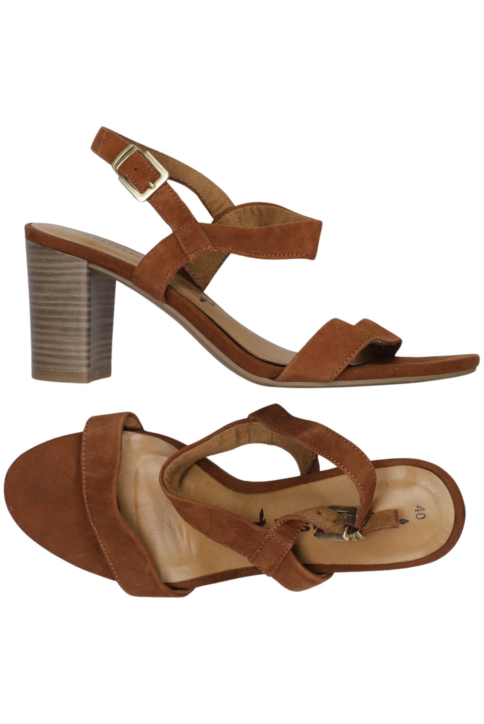 Tamaris Damen Sandale, Gr. 40, braun, Leder Image