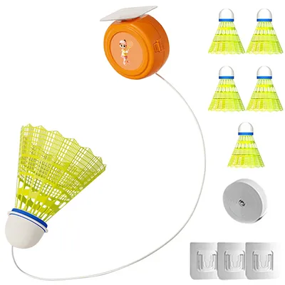 Badminton Single-Player Rebound Trainer Badminton Practice Equipment Self-Study Badminton Rebound Device Training Accessories