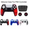 Silicone Protection Shell for Playstation 5 With Touchpad Skin Stickers And 2Pcs Thumb Grip for PS5 Controller Anti-fall Case
