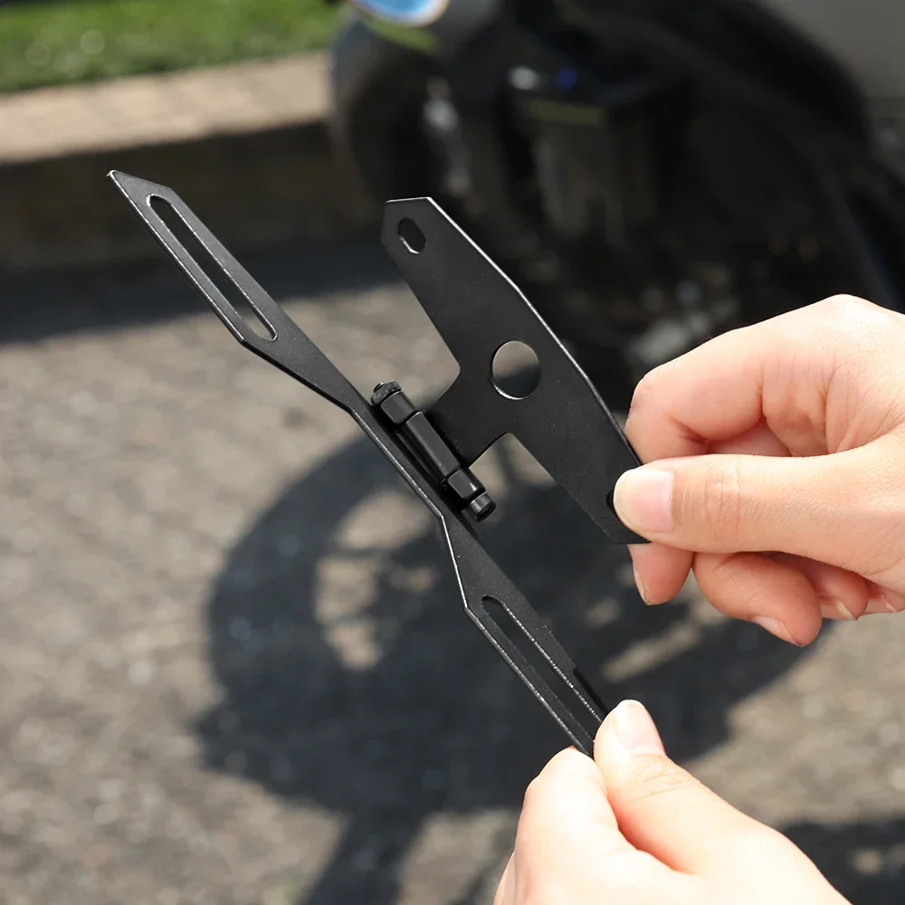 Universelle zusammenklappbare Motorrad-Kennzeichenhalterung, wasserdichter Rücklichthalter für ATV/Dirt Bike-Zubehör Image