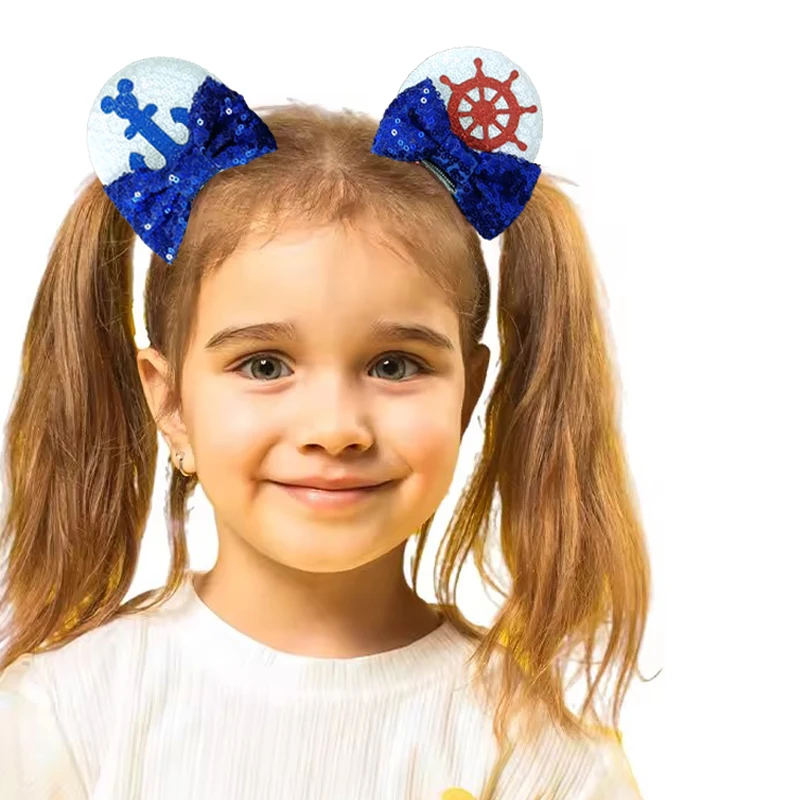 Haarspange mit Weihnachtspailletten, Mausohren ​ Für Mädchen Festival Reise Glitzer Haarnadeln Kinder Geburtstag Party DIY Haar Image