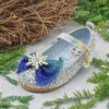 Disney Princess Elsa Schuhe Mädchen Frozen Fantasy Pailletten Performance Schuhe Mädchen Schuhe Kristall Weiche Sohle Performance Schuhe Größe