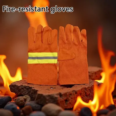 Fire-fighting Gloves Fireproof Gloves Fire Drill Training Gloves Emergency Rescue Gloves Security Protection Work Gloves Men