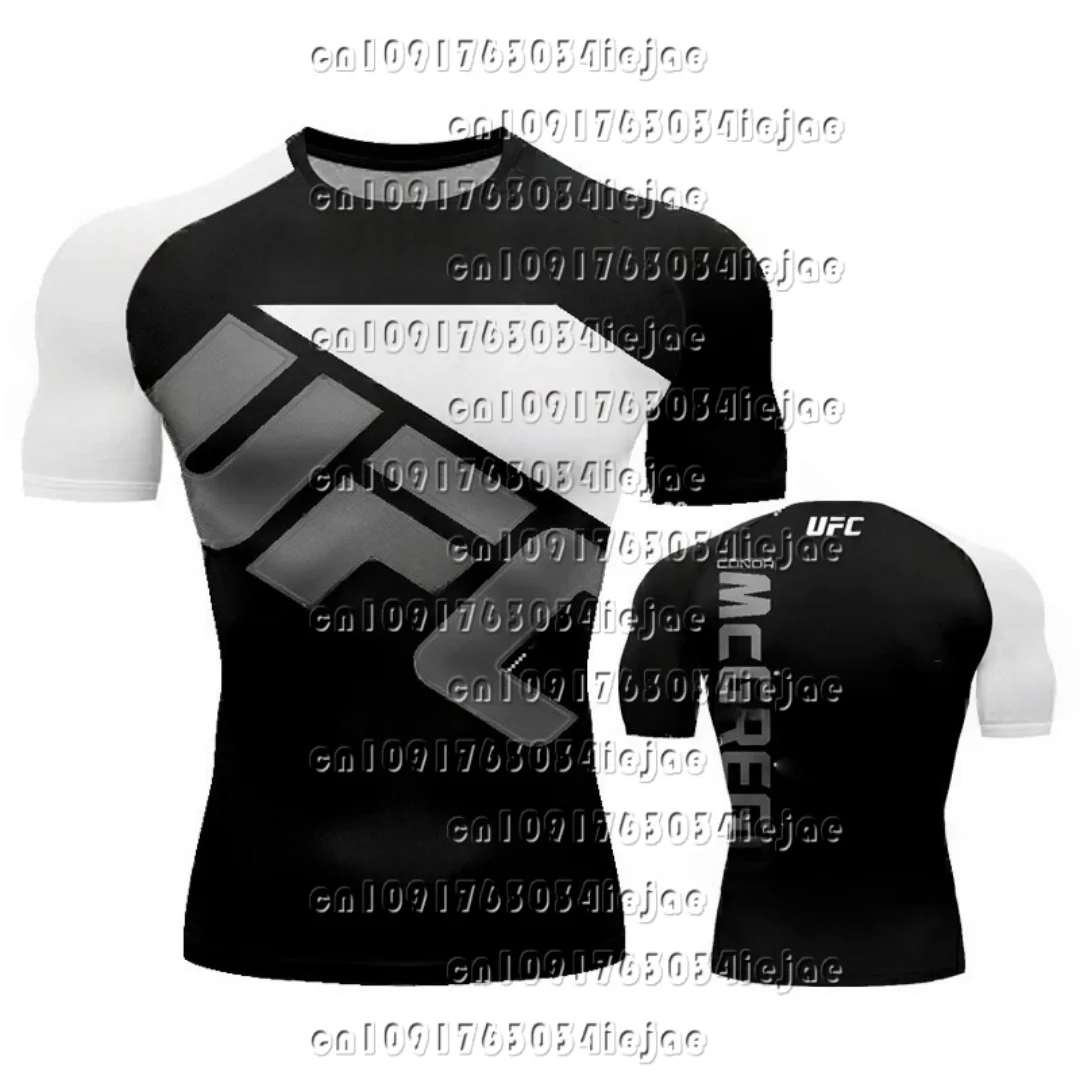 2025 UFC Fighting Sommer Neues Herren-T-Shirt mit Rundhalsausschnitt, 3D-Druck, Damen, Kinder, lässig, sportlich, modisch, atmungsaktiv, Komfort Image