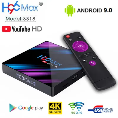 Inventar H96 MAX Smart TV Box Android 11 RK3318 4G 32G 4K Wifi BT H96MAX TV BOX Android10 Set-Top-Box 2GB16GB Media-Streaming
