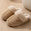 Winter Flauschige frauen Hause Hausschuhe Plüsch Luxus Designer Frau Schuhe Wohnungen Indoor Casual Warme Fuzzy Pelz Rutschen Elegante Weiche neue