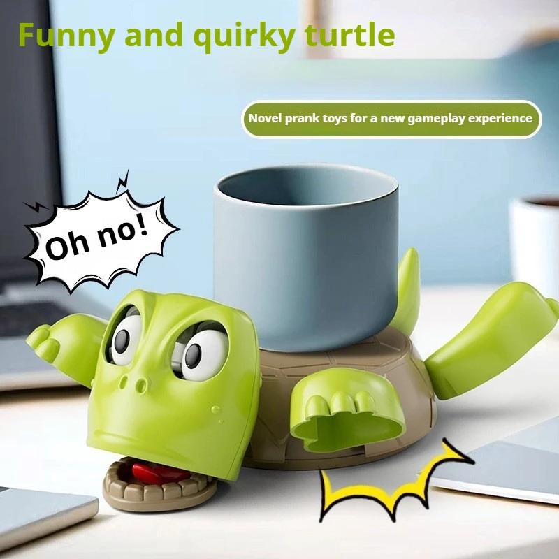 Lustiger Panik-Schildkröten-Untersetzer, 1, rutschfestes Kaffee- und Teeglas, schillernder kreativer Bastard, Desktop-Dekoration für Zuhause und Büro Image