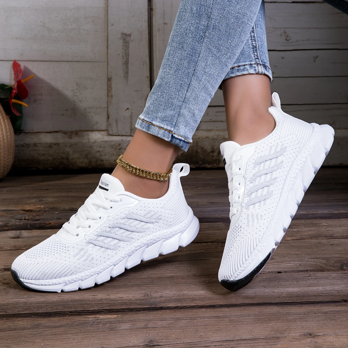 Summer Women's Sports Shoes Casual Mesh Lace Up Walking Sneakers Cushioned Athletic Tennis Shoes Lightweight Gym Running Shoes