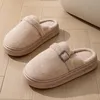 Casual frauen Hause Hausschuhe Winter Plüsch Luxus Designer Frau Schuhe Indoor Flauschigen Plattform Fuzzy Pelz Rutschen Elegante Wohnungen Weichen