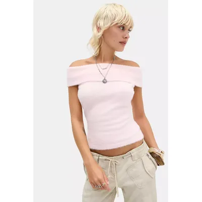 Motel Yurian Knitted Top - Pink M at Urban Outfitters