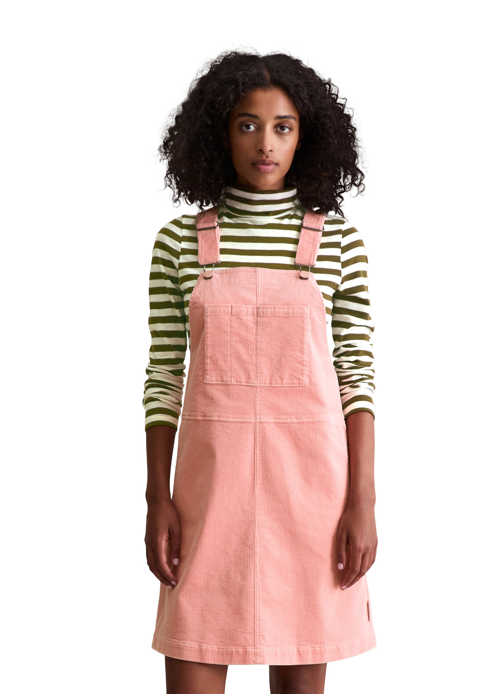 Minikleid MARC O'POLO DENIM "aus elastischem Organic Cotton-Mix", Damen, Gr. S, Normalgrößen, rosa (rose powder), Obermaterial: 98% Baumwolle, 2% Elasthan; Futter: 100% Nicht verfügbar, unifarben, weit kurz, Kleider Image