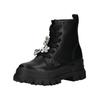 Schnürstiefelette BUFFALO "Buffalo Stiefelette Lederimitat", Damen, Gr. 41, schwarz, Lederimitat, casual, Schuhe