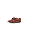 Schnürschuh JACK & JONES "JFWRAYMOND", Herren, Gr. 41, braun (cognac), Leder, elegant, Schuhe, mit Ziernähte