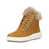 Schnürstiefelette GEOX "Geox Stiefelette Leder/Textil", Damen, Gr. 40, braun, Leder, Textil, casual, Schuhe