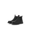 Chelseaboots JACK & JONES "JFWLEYTON", Herren, Gr. 45, schwarz, Leder, Textil, elegant, Schuhe, mit Blockabsatz